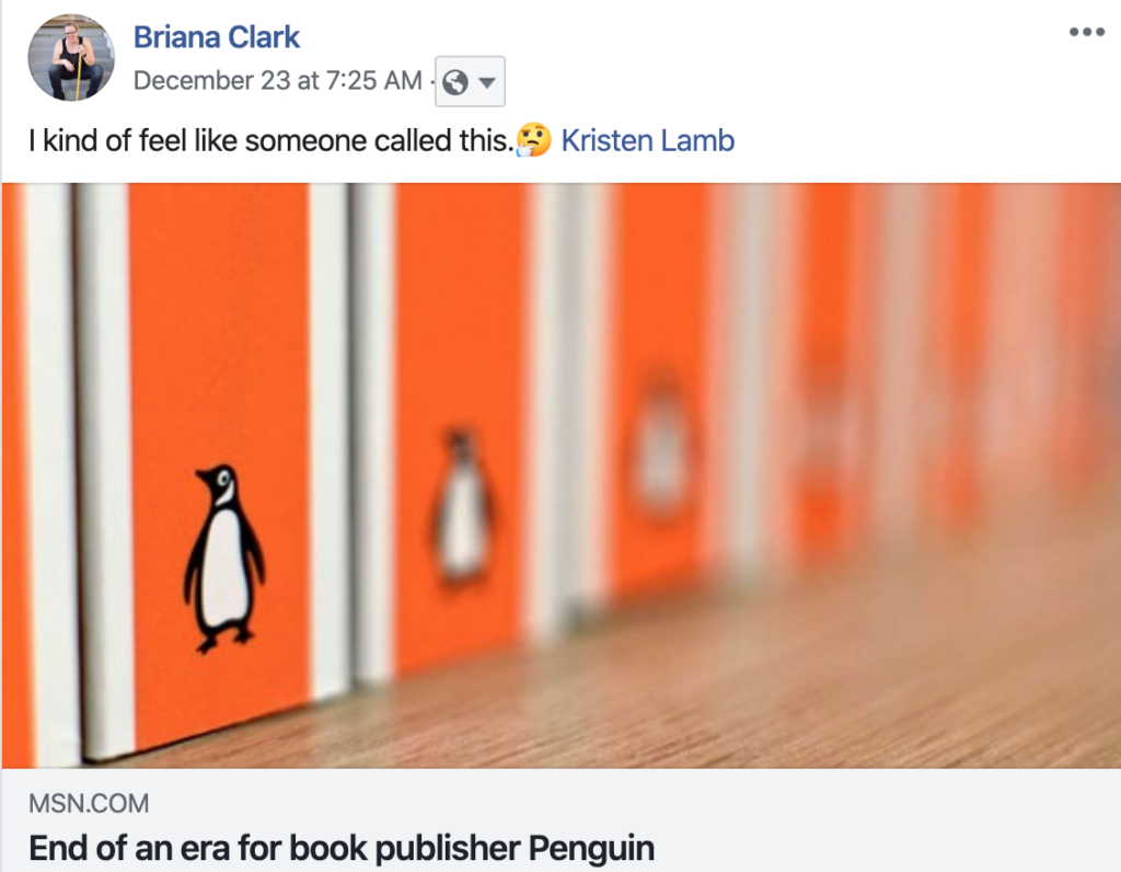 Penguin Books, Penguin Publishing, Penguin Publishing Sold, Kristen Lamb